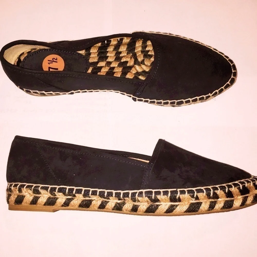 New FRYE Lee A Line Navy Suede Espadrilles